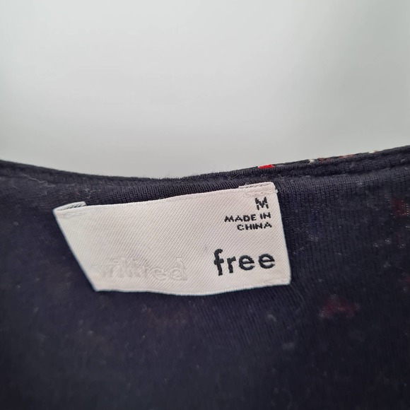 Wilfred Free Black Patterned Multicolor Slip Dress Size Medium - Picture 2 of 6